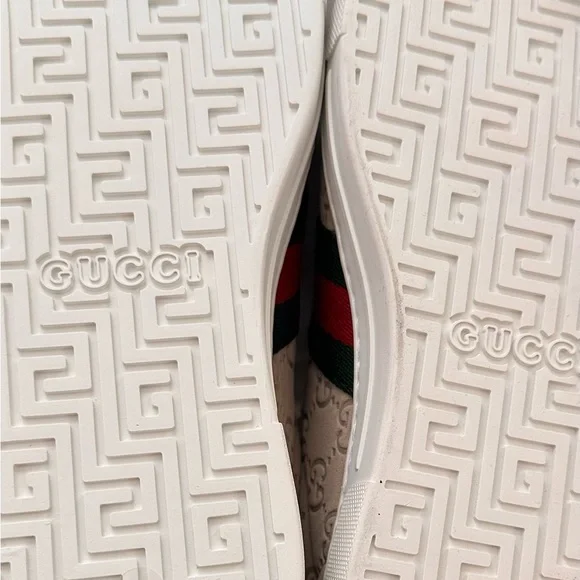 GUCCI brown suede classic red and green strip Womens SZ 7 sneakers NWT & Box - Picture 8 of 10